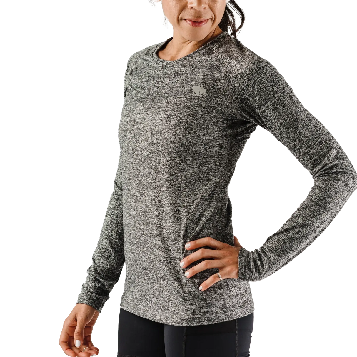 rabbit EZ Tee Ls Women Charcoal Heather