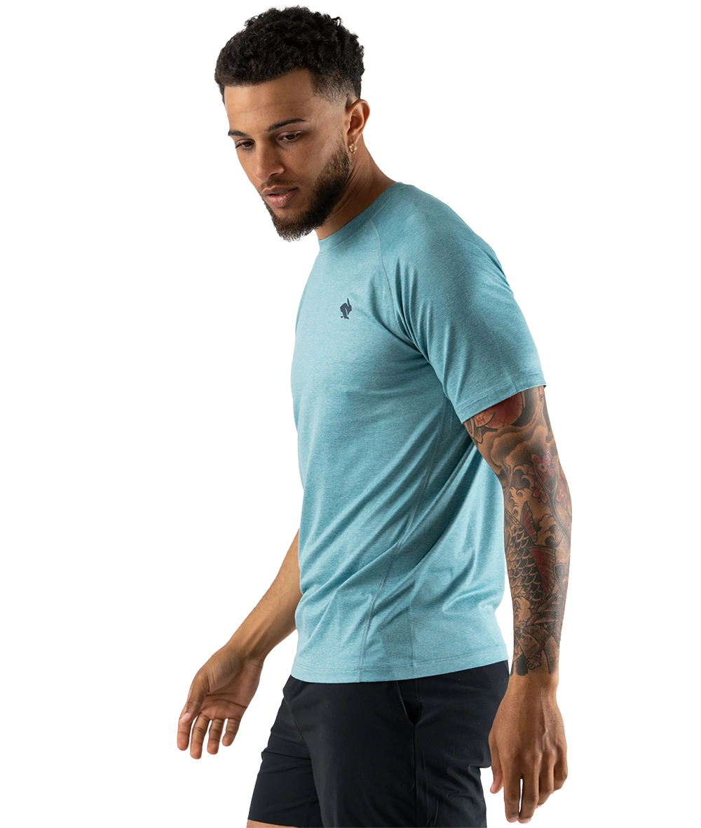 rabbit EZ Tee Laufshirt Herren Nile Blue Heather