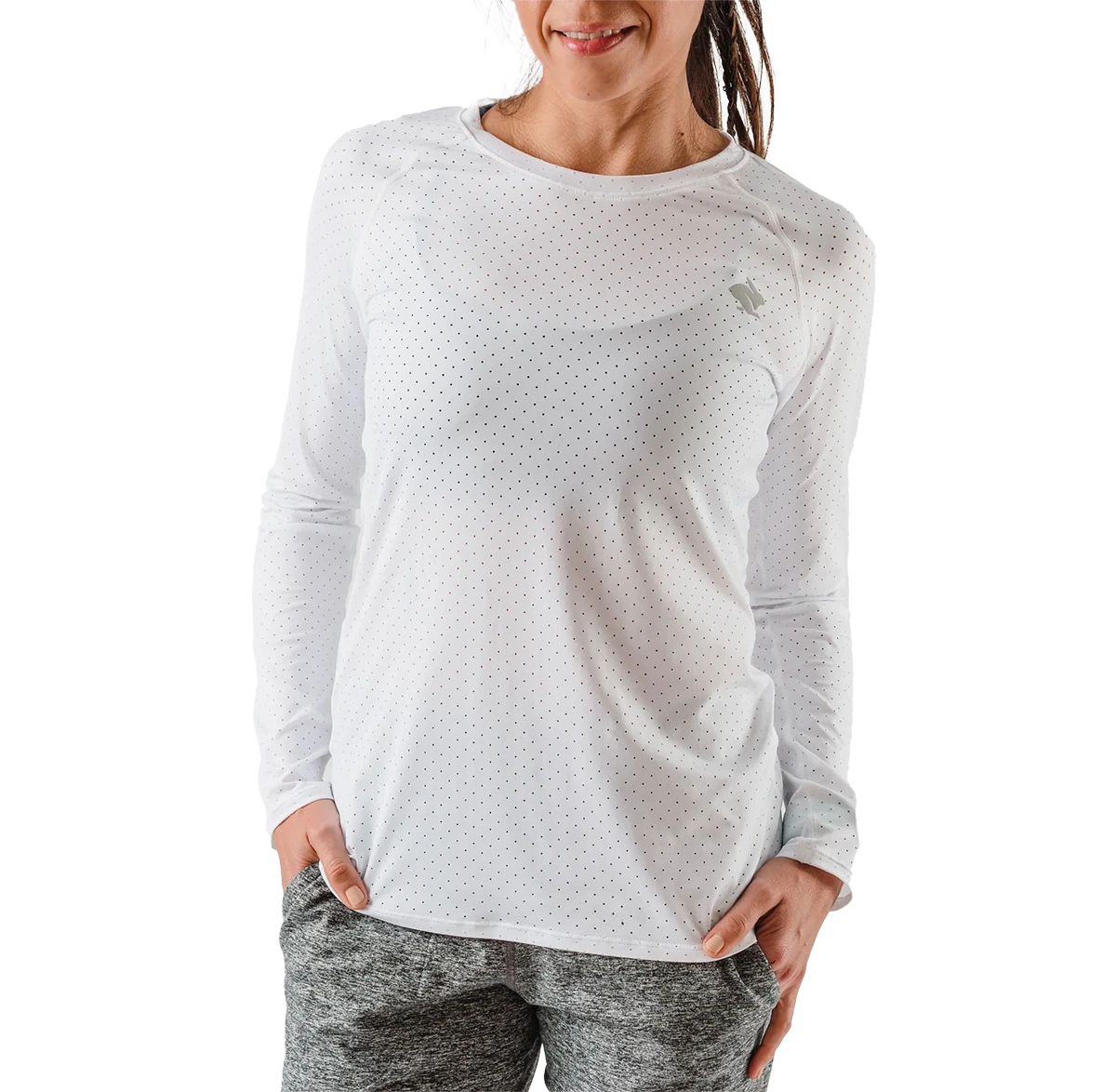 rabbit EZ Tee Perf Longlseeve Shirt Women White