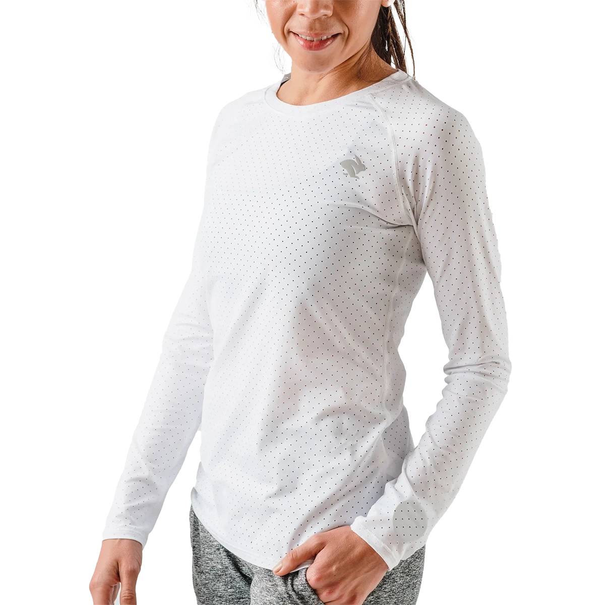 rabbit EZ Tee Perf Longlseeve Shirt Women White